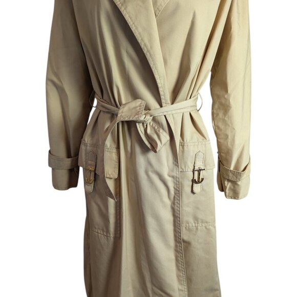 VTG Tan Trench Coat - Picture 2 of 6